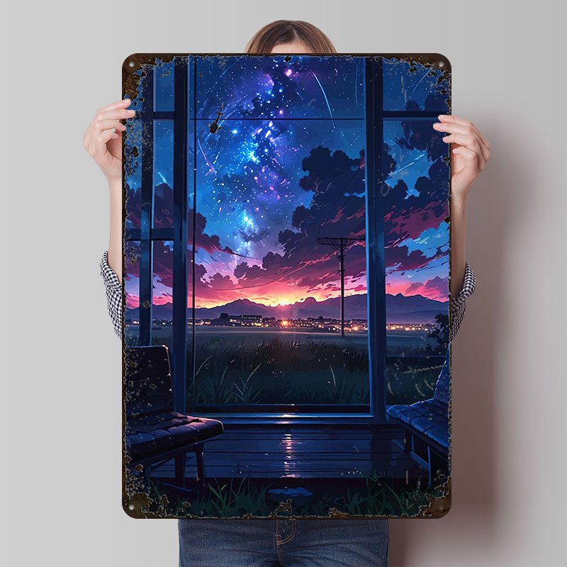 Anime Window View of Starry Ni - đánh giá và giá Custom Night Sky