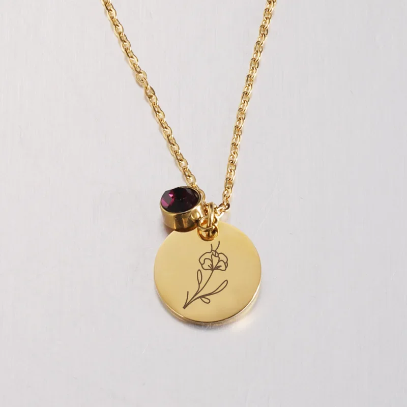 Sinh Tháng Hoa Clipart Hoa Đĩa - đánh giá và giá Birth Flower Necklace