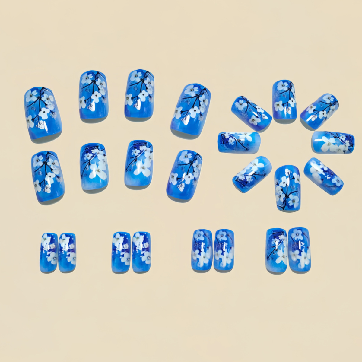 Medium fake nails for women gi - đánh giá và giá Pressed Flower Art
