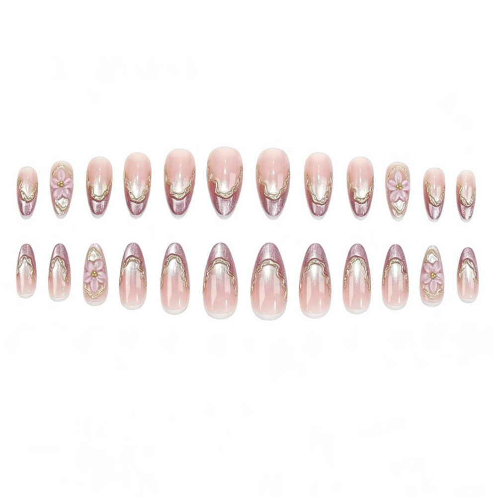3D Flowers Fake Nails with Glo - đánh giá và giá Pressed Flower Art