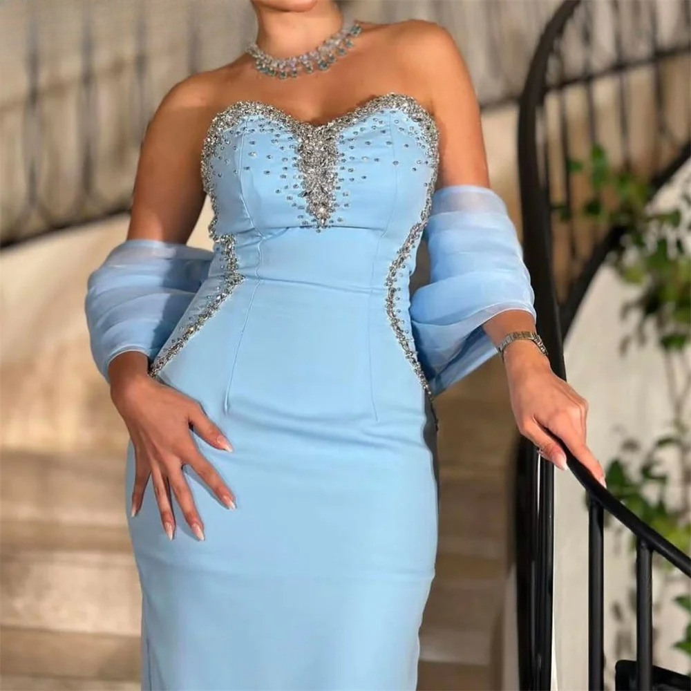Sky Blue Party Dress with Sequ - đánh giá và giá Custom Night Sky