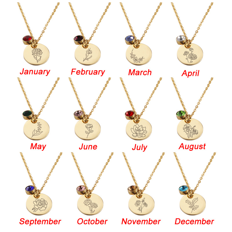 Pha Lê Sinh Tử Phù Vòng Đeo Cổ - đánh giá và giá Birth Flower Necklace