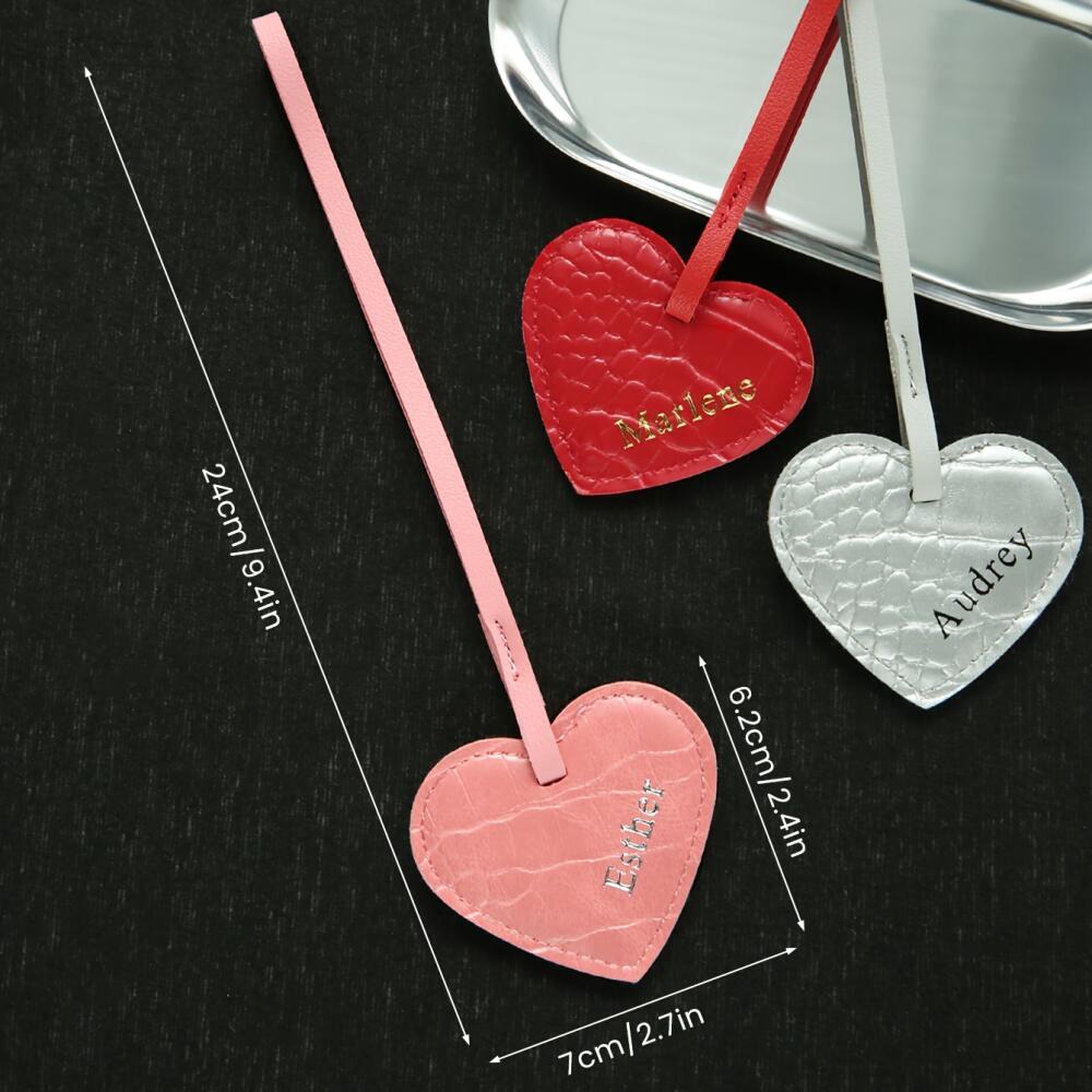 Personalized Heart Shape Faux  - đánh giá và giá Monogram Keychain Leather