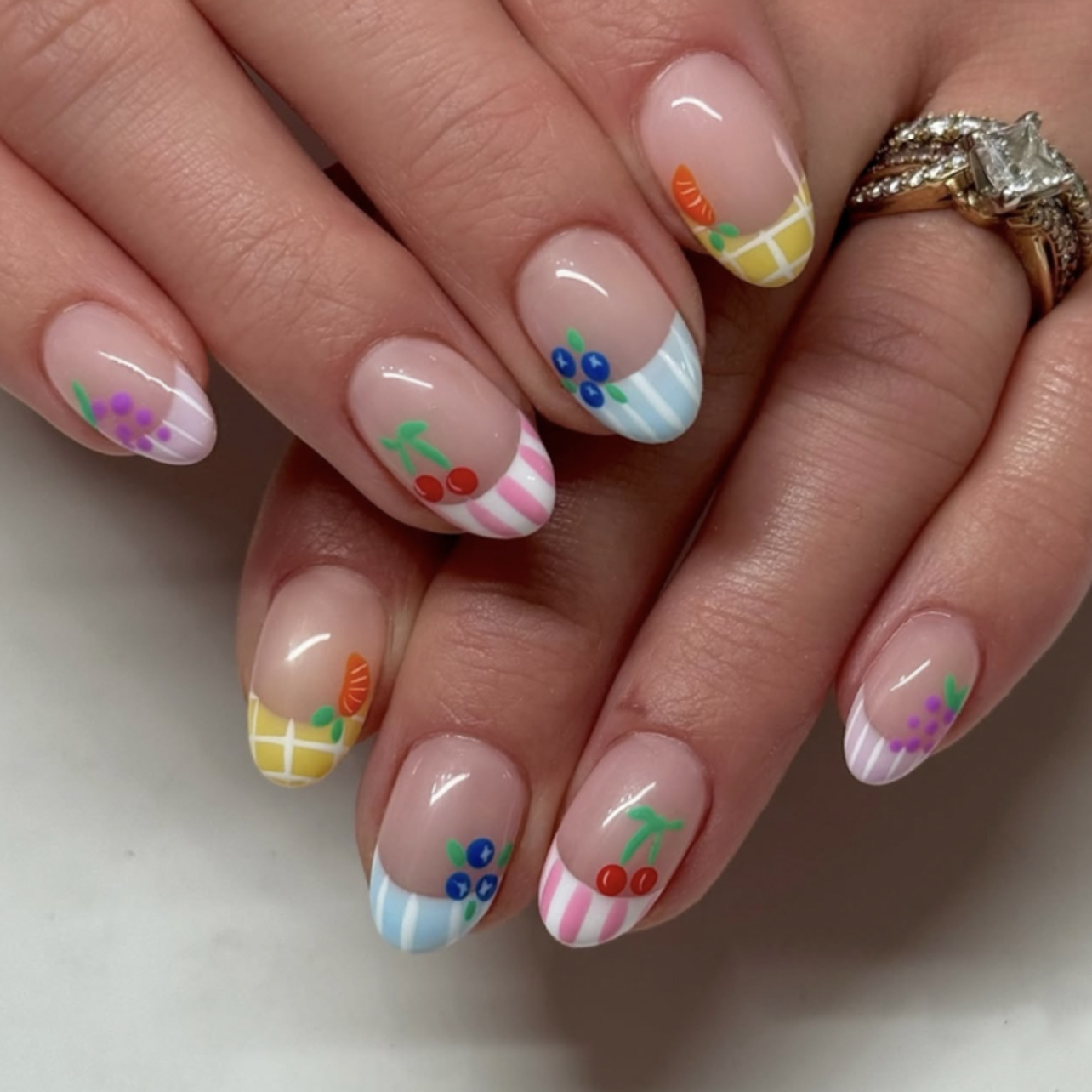 24Pcs Simple Almond Nails Tips - đánh giá và giá Pressed Flower Art