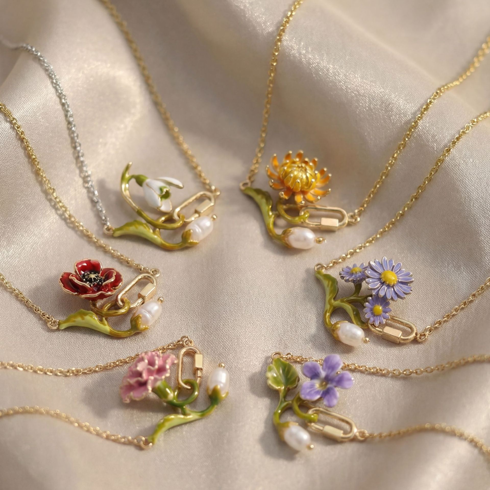 12 Month Birth Flower Necklace - đánh giá và giá Birth Flower Necklace