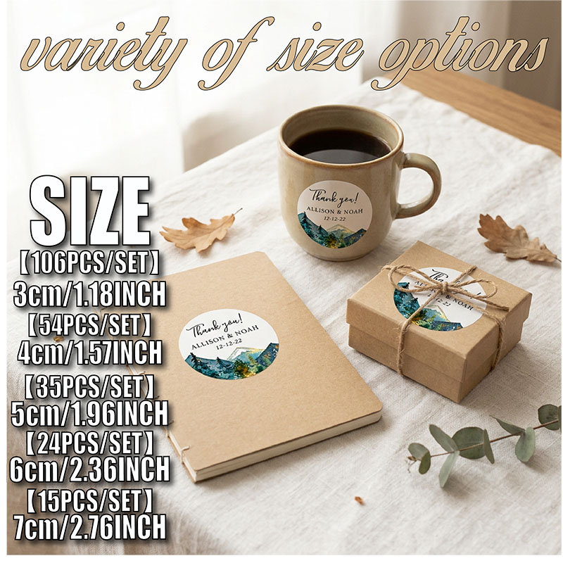 Custom Mountain Logo Round Sti - đánh giá và giá Personalized Name Box