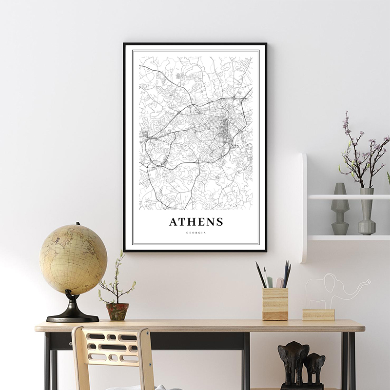 Hy Lạp Bản Đồ Đường Bộ Poster  - đánh giá và giá Custom Star Map