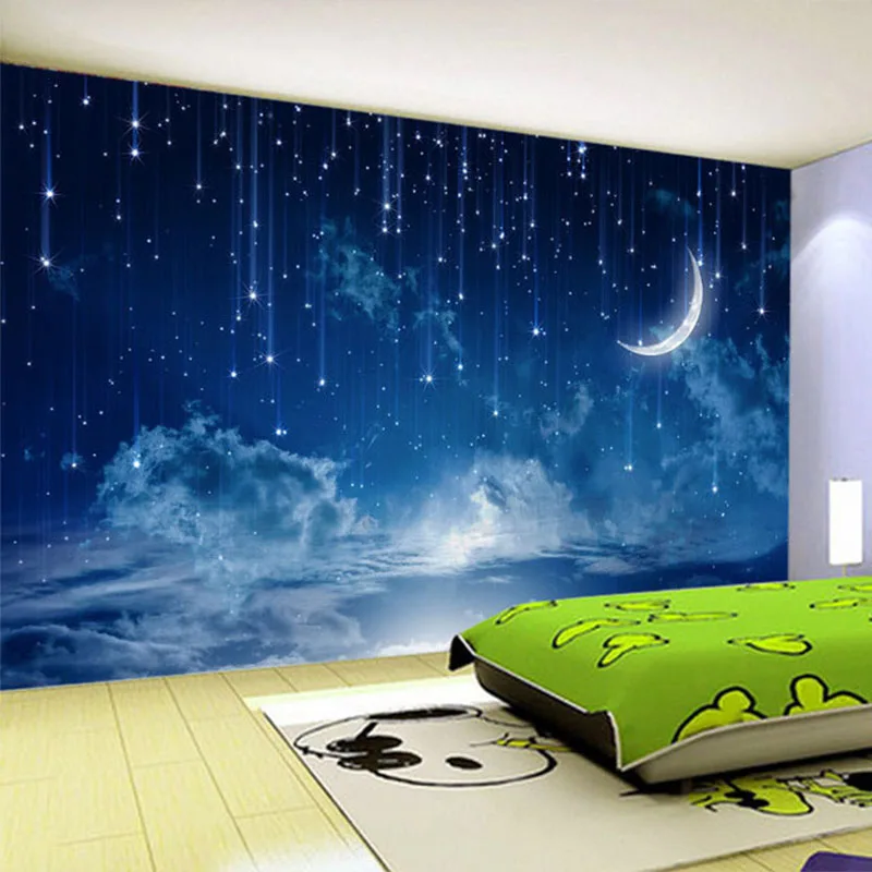 Mural Wallpaper Custom Blue Ni - đánh giá và giá Custom Night Sky