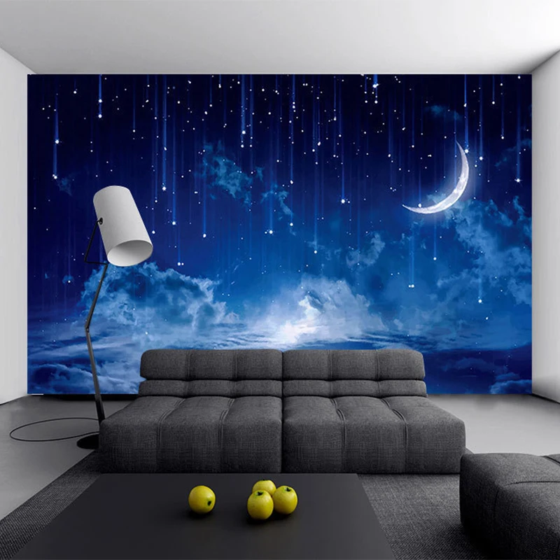 Mural Wallpaper Custom Blue Ni - đánh giá và giá Custom Night Sky