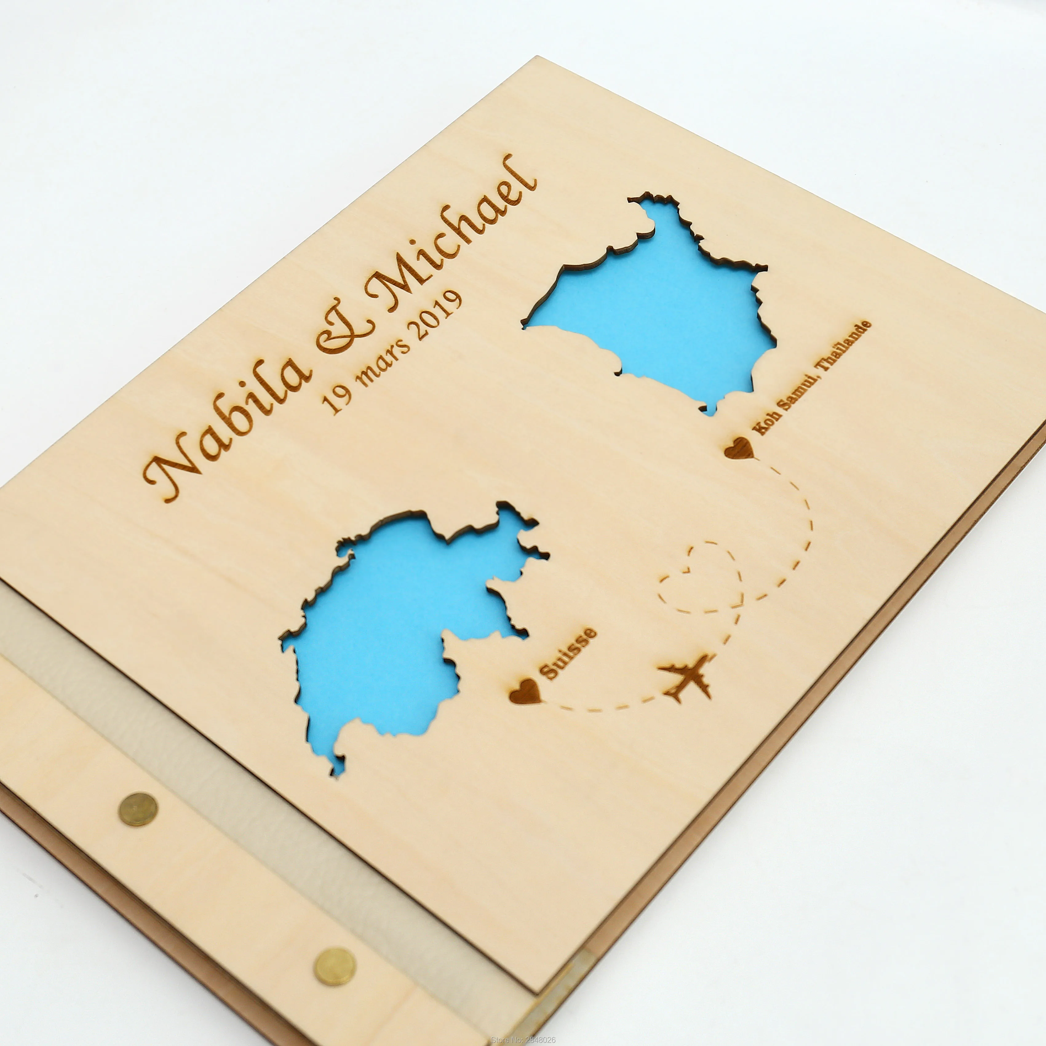 Rustic engraved wedding guestb - đánh giá và giá Custom Star Map