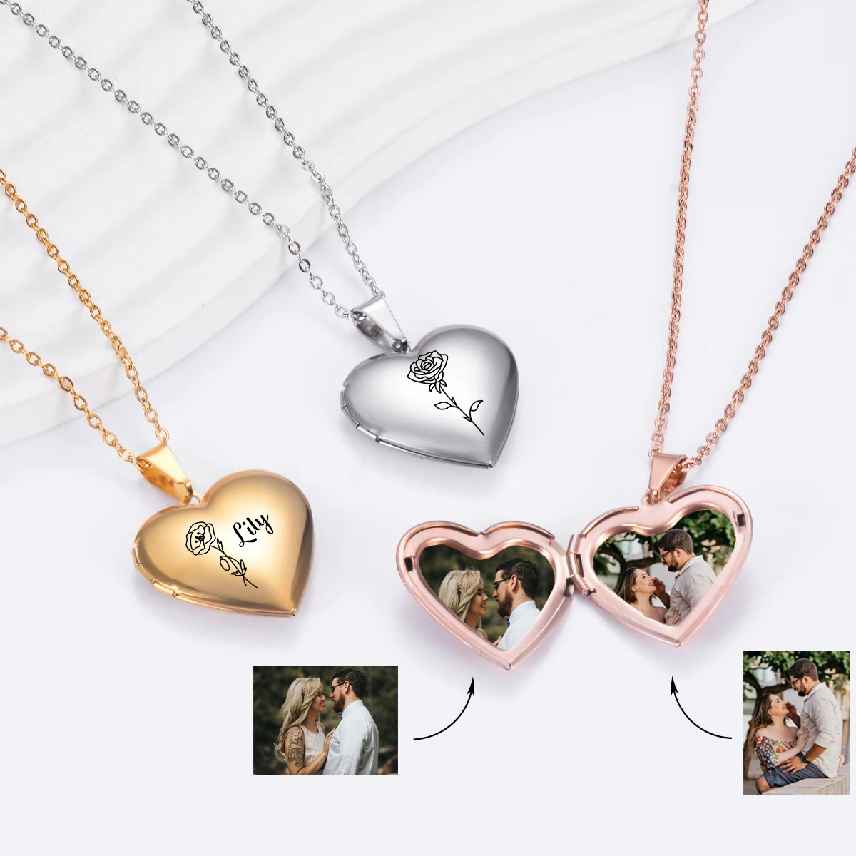 Custom Personalized Heart Birt - đánh giá và giá Birth Flower Necklace