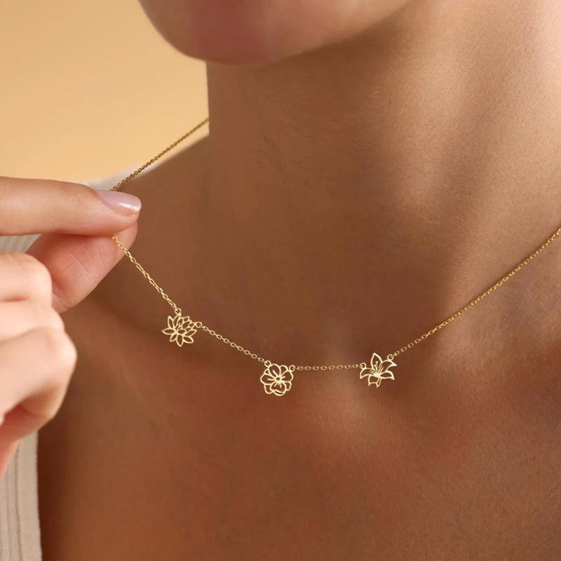 Customized Birth Flowers Neckl - đánh giá và giá Birth Flower Necklace