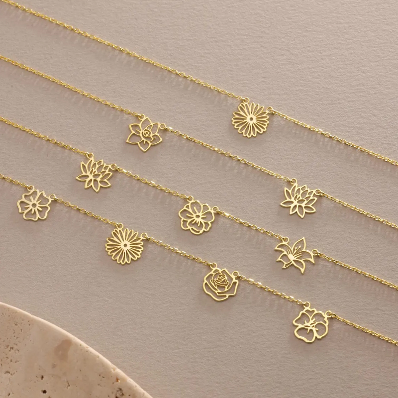 Customized Birth Flowers Neckl - đánh giá và giá Birth Flower Necklace