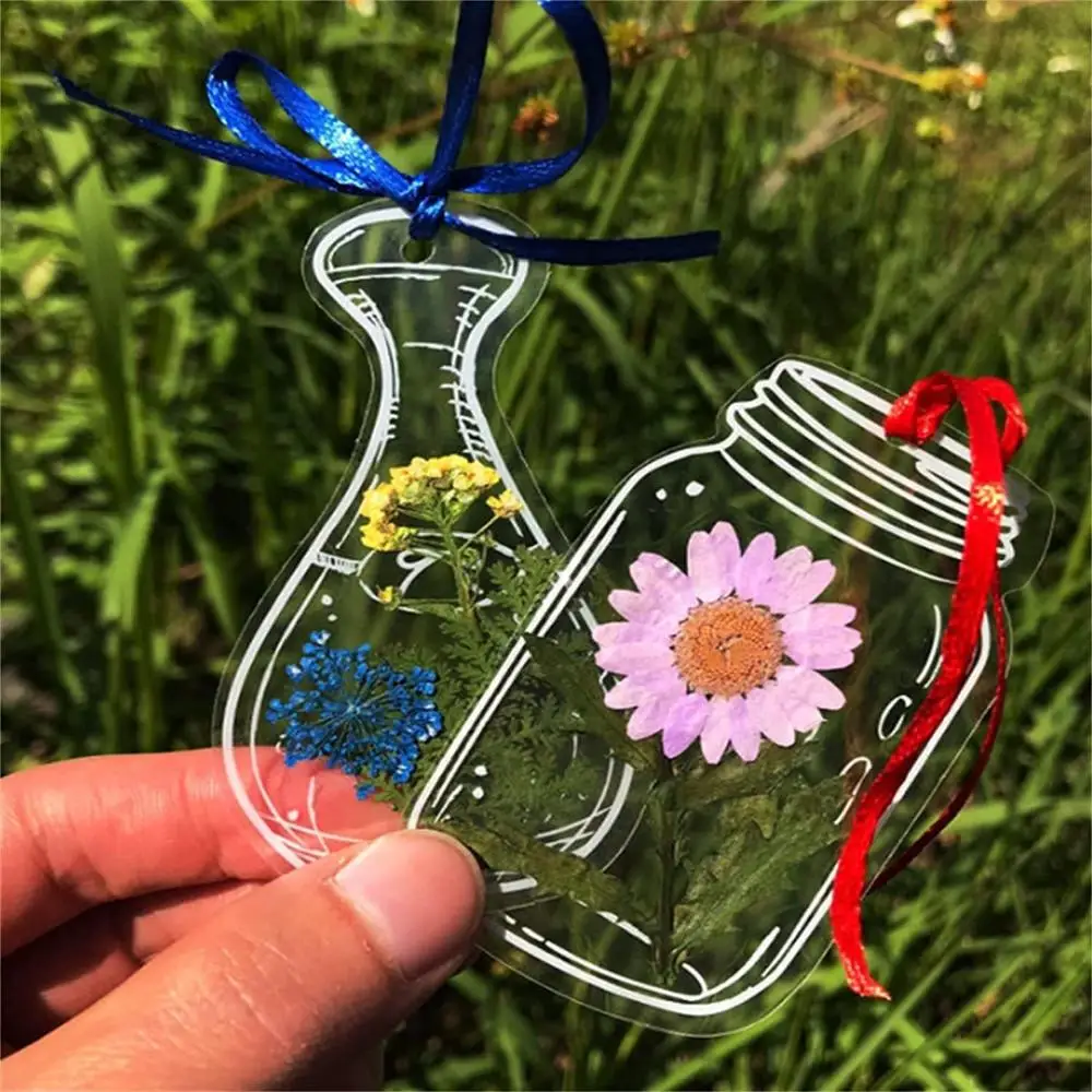 Wishing Bottle Pattern Pressed - đánh giá và giá Dried Flower Bookmark