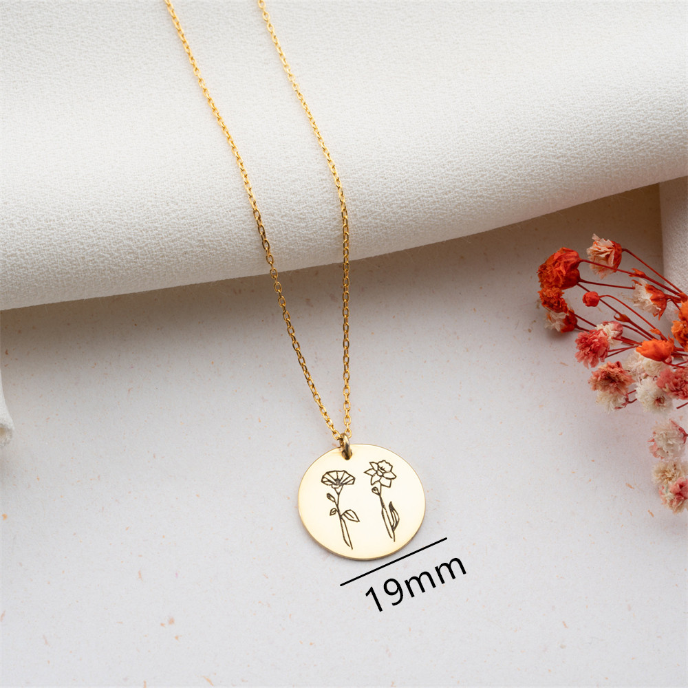 Family Birth flower Necklace C - đánh giá và giá Birth Flower Necklace