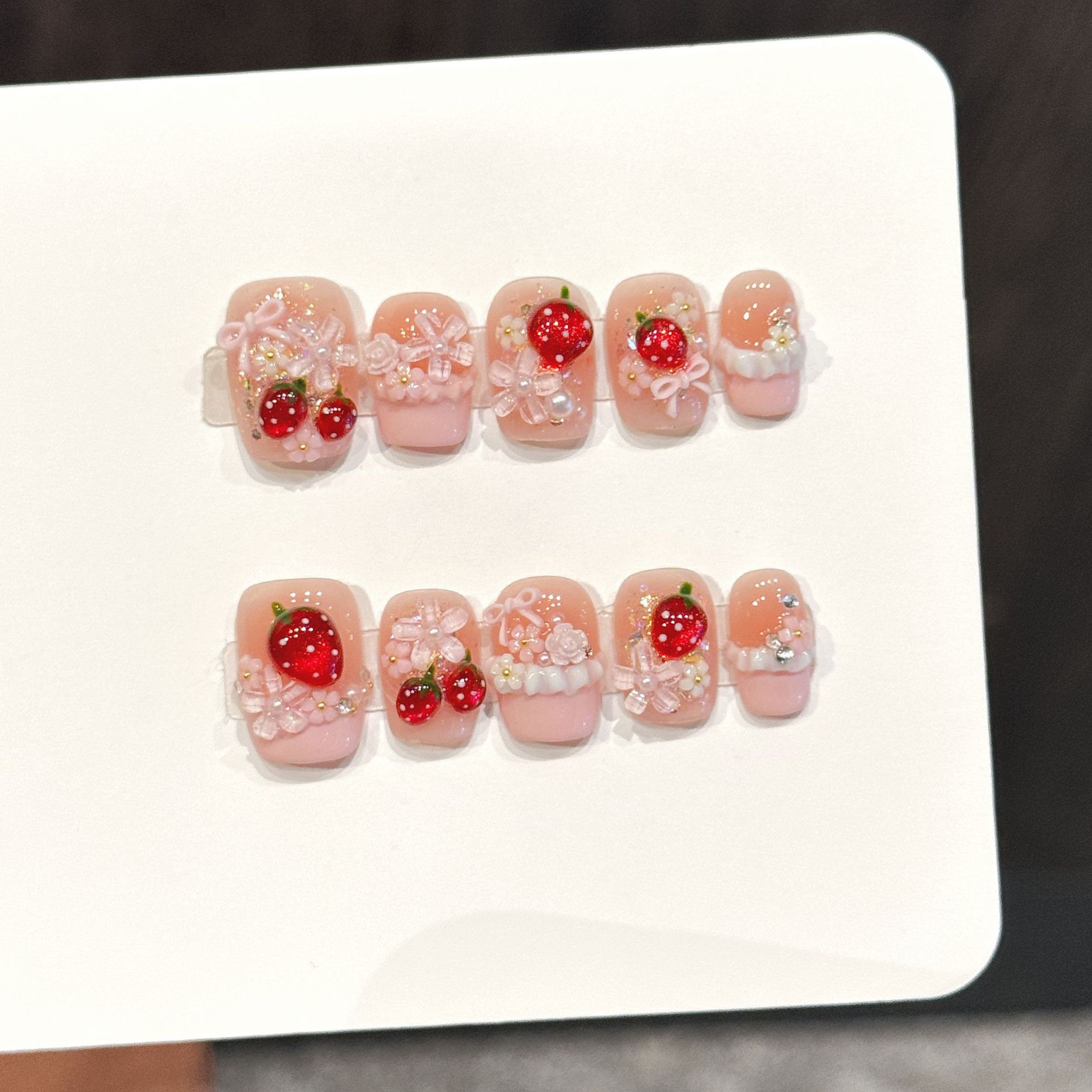 10pcs Cute Red Strawberry Pres - đánh giá và giá Pressed Flower Art
