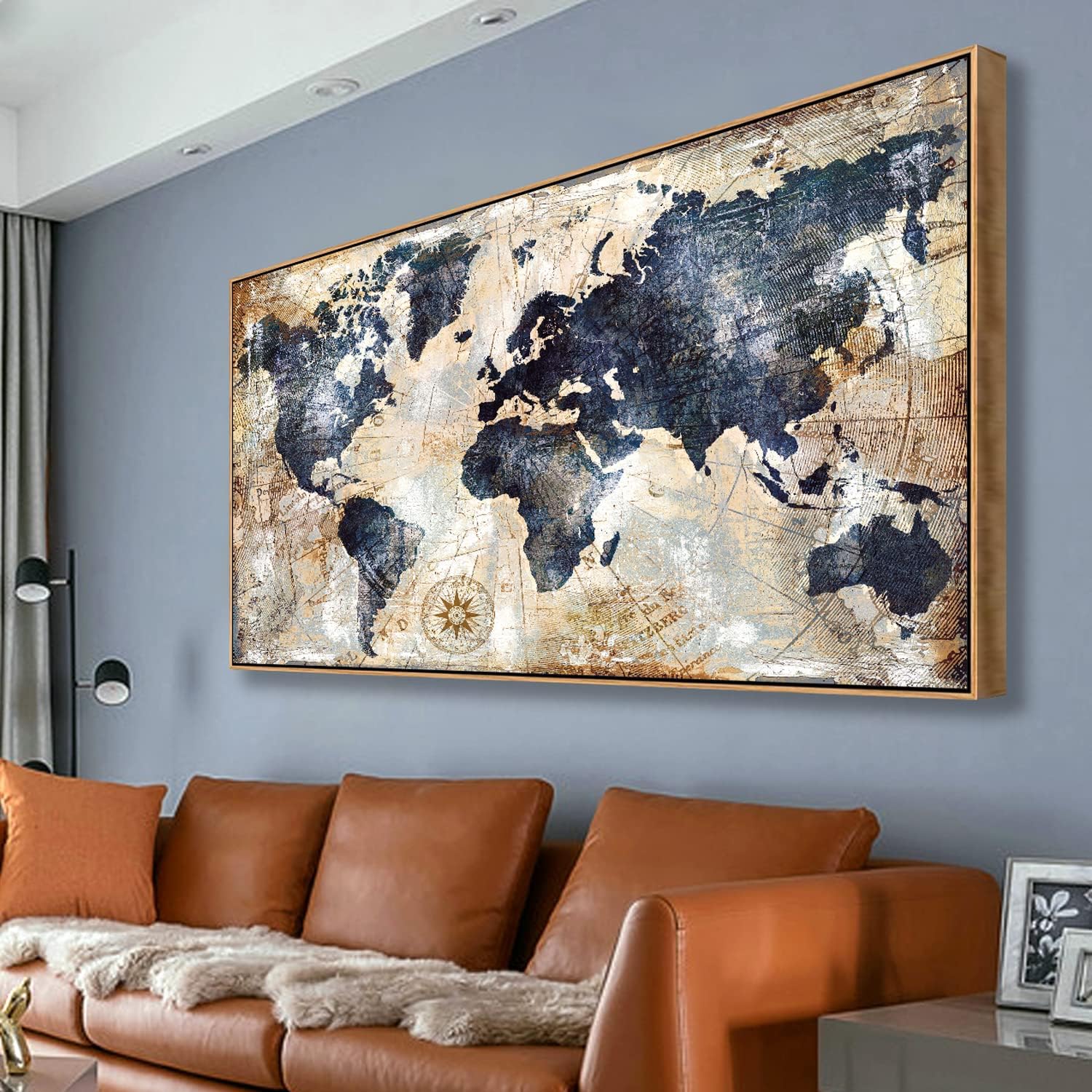 Framed World Map Wall Art Prin - đánh giá và giá Custom Star Map