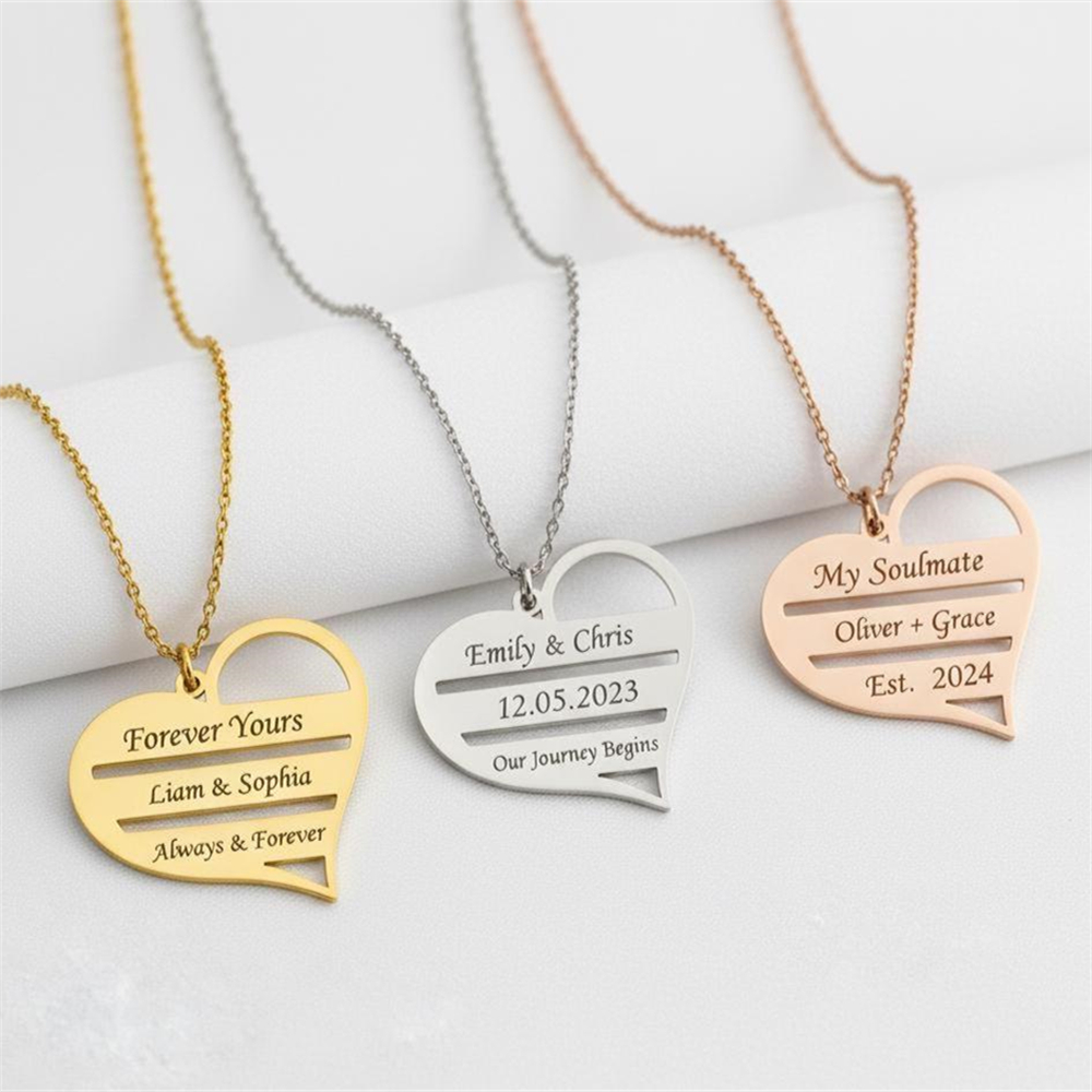 Custom Heart Necklace Stainles - đánh giá và giá Birth Flower Necklace